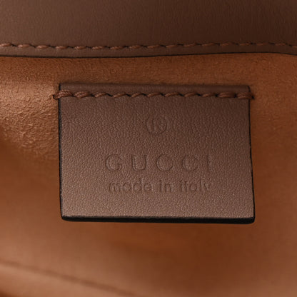 Gucci Calfskin Matelasse Super Mini GG Marmont Shoulder Bag Porcelain Rose 5 of 10