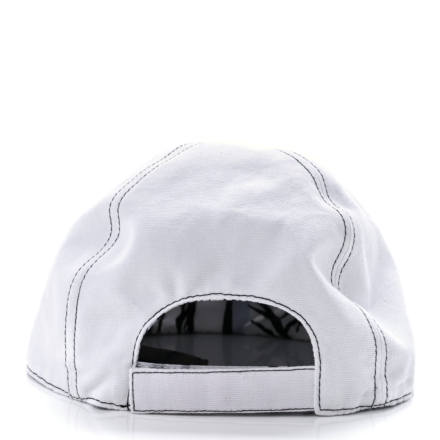 Fendi X JOSHUA VIDES Canvas Reversible Baseball Hat White Black 9 of 13