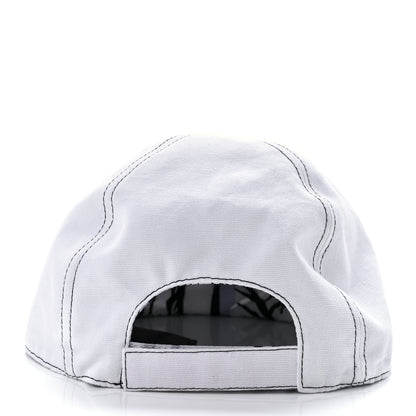 Fendi X JOSHUA VIDES Canvas Reversible Baseball Hat White Black 9 of 13