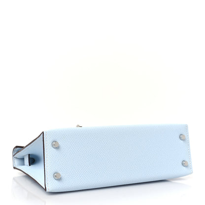 Hermes Epsom Mini Kelly Sellier 20 Bleu Brume 4 of 10