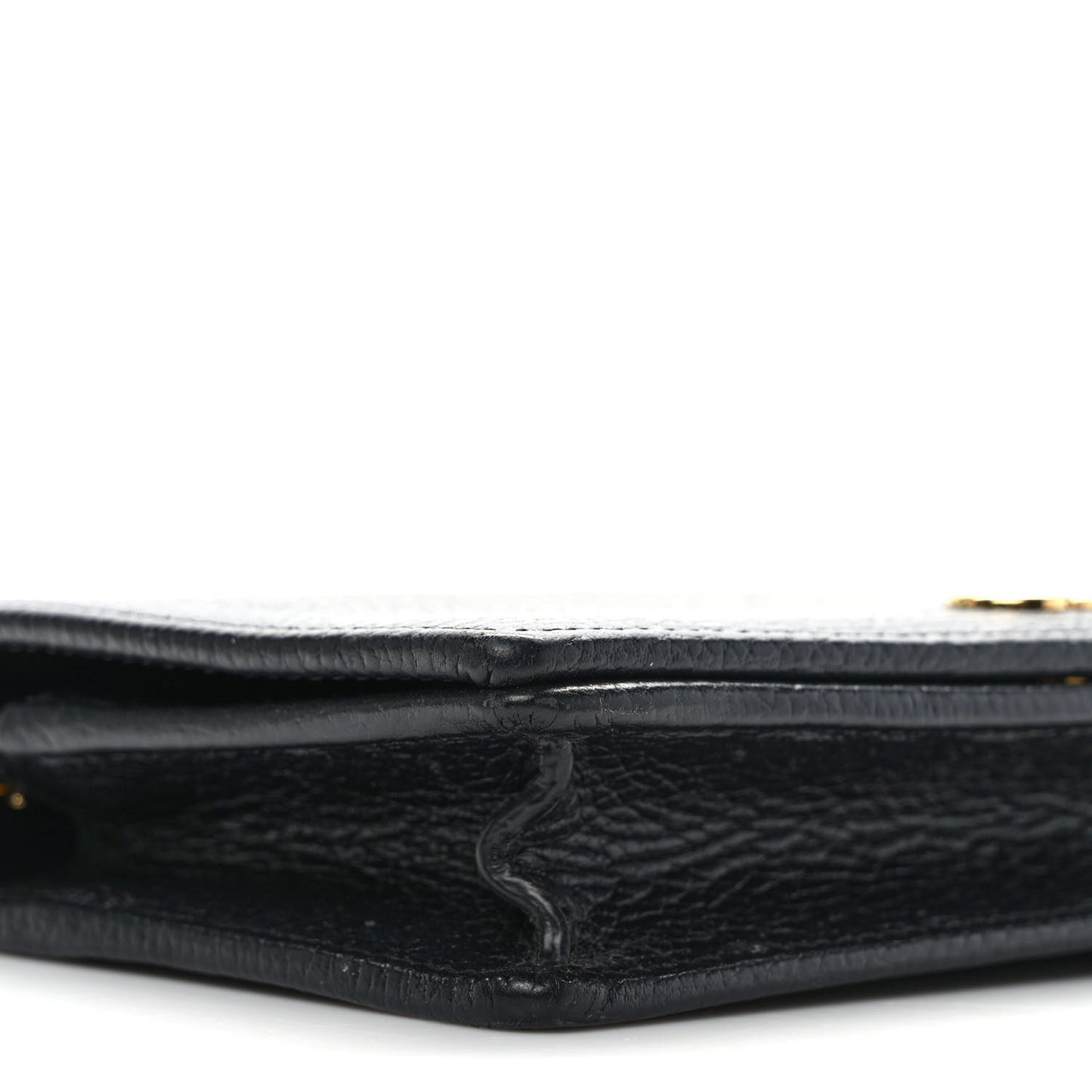Calfskin Mini GG Marmont Chain Wallet Black