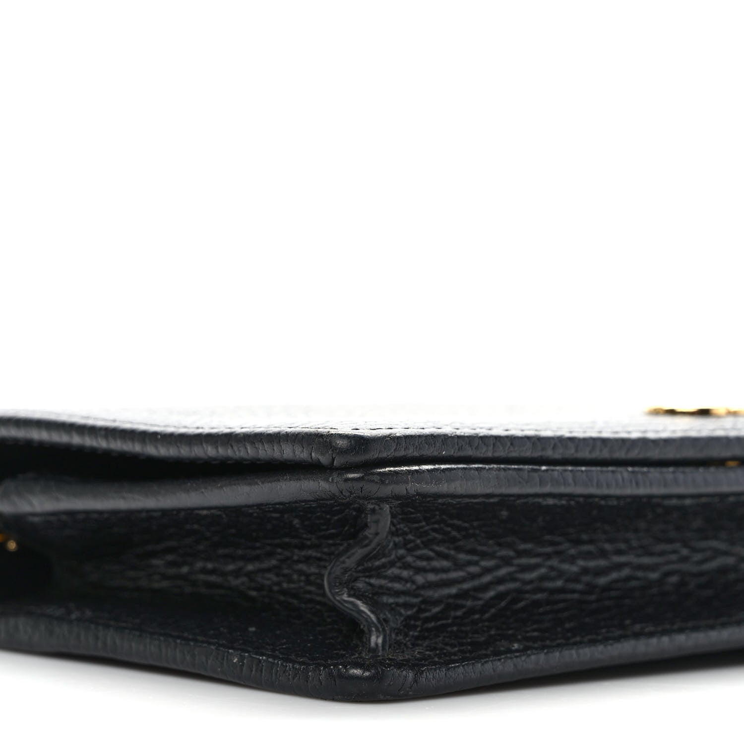 Gucci Calfskin Mini GG Marmont Chain Wallet Black 9 of 11