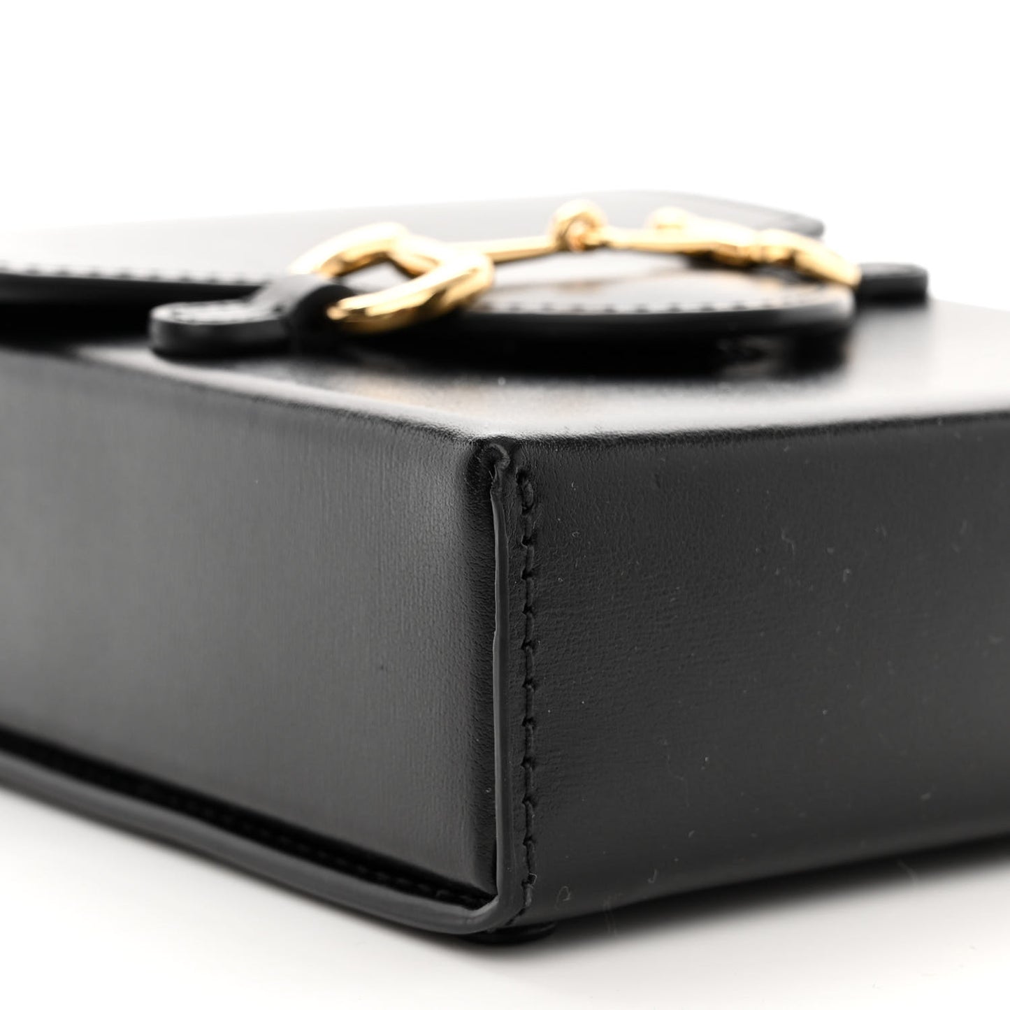 Boarded Plutone Calfskin Mini Horsebit 1955 Crossbody Bag Black