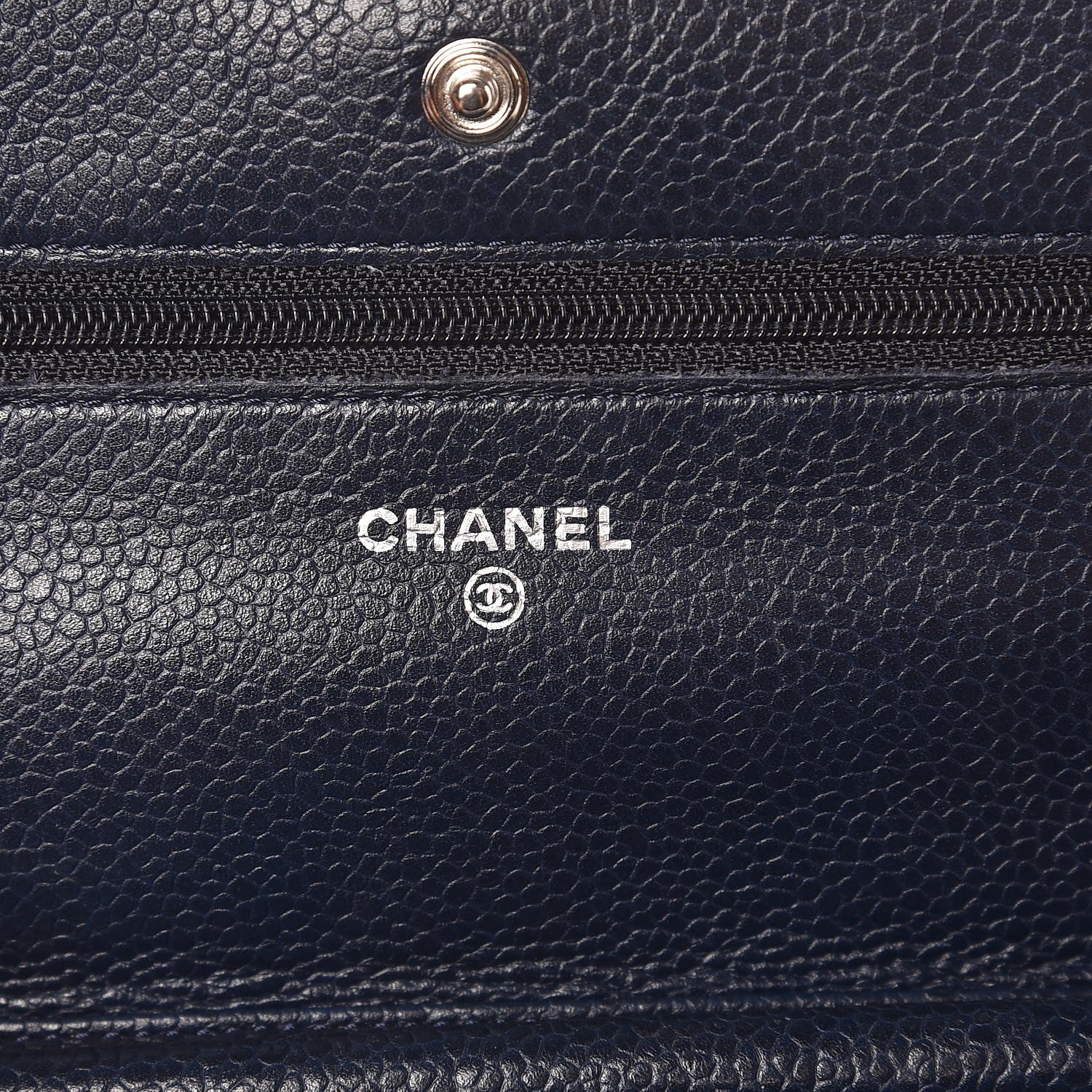 Chanel Caviar Quilted Wallet On Chain WOC Navy Blue 6 of 11