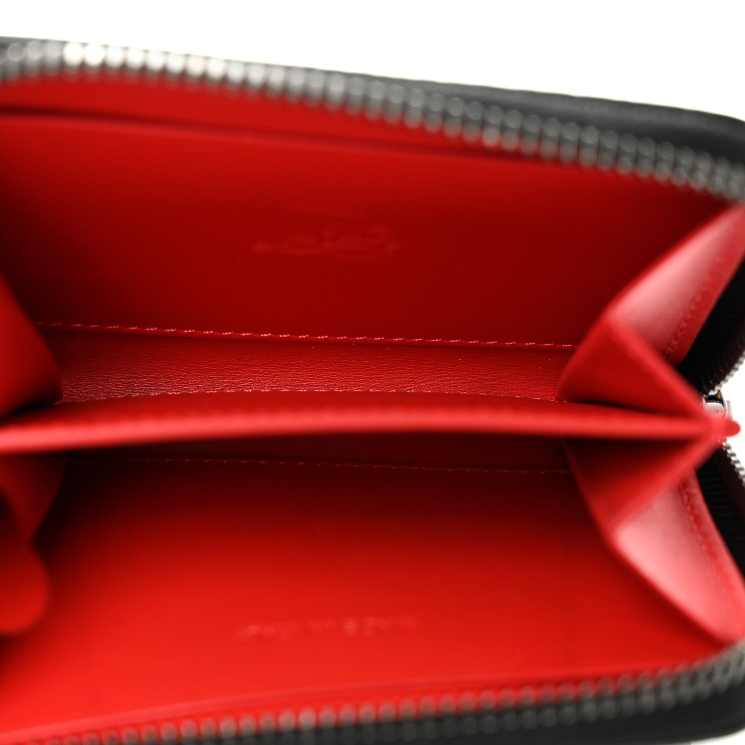 Christian Louboutin Calfskin Loubinthesky Panettone Coin Purse Black 5 of 9