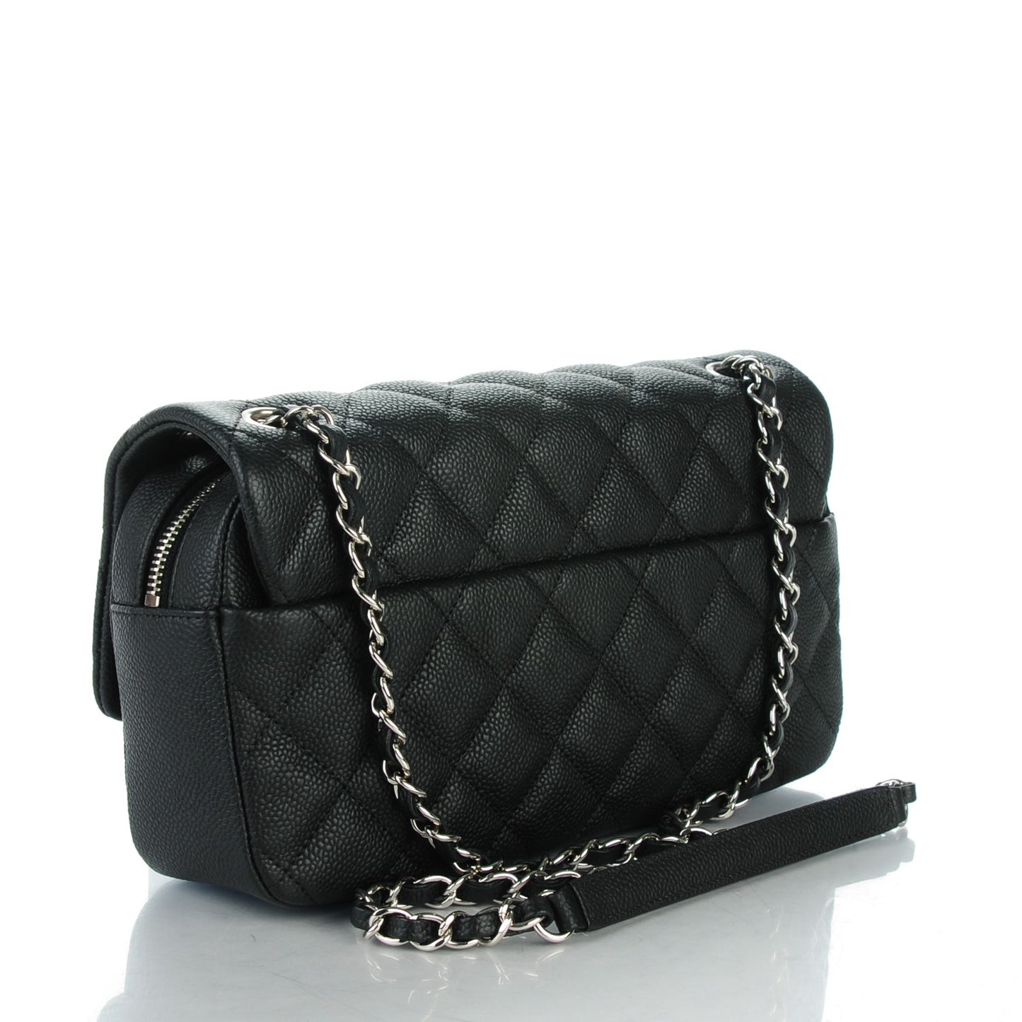Caviar Quilted Medium Easy Flap Black