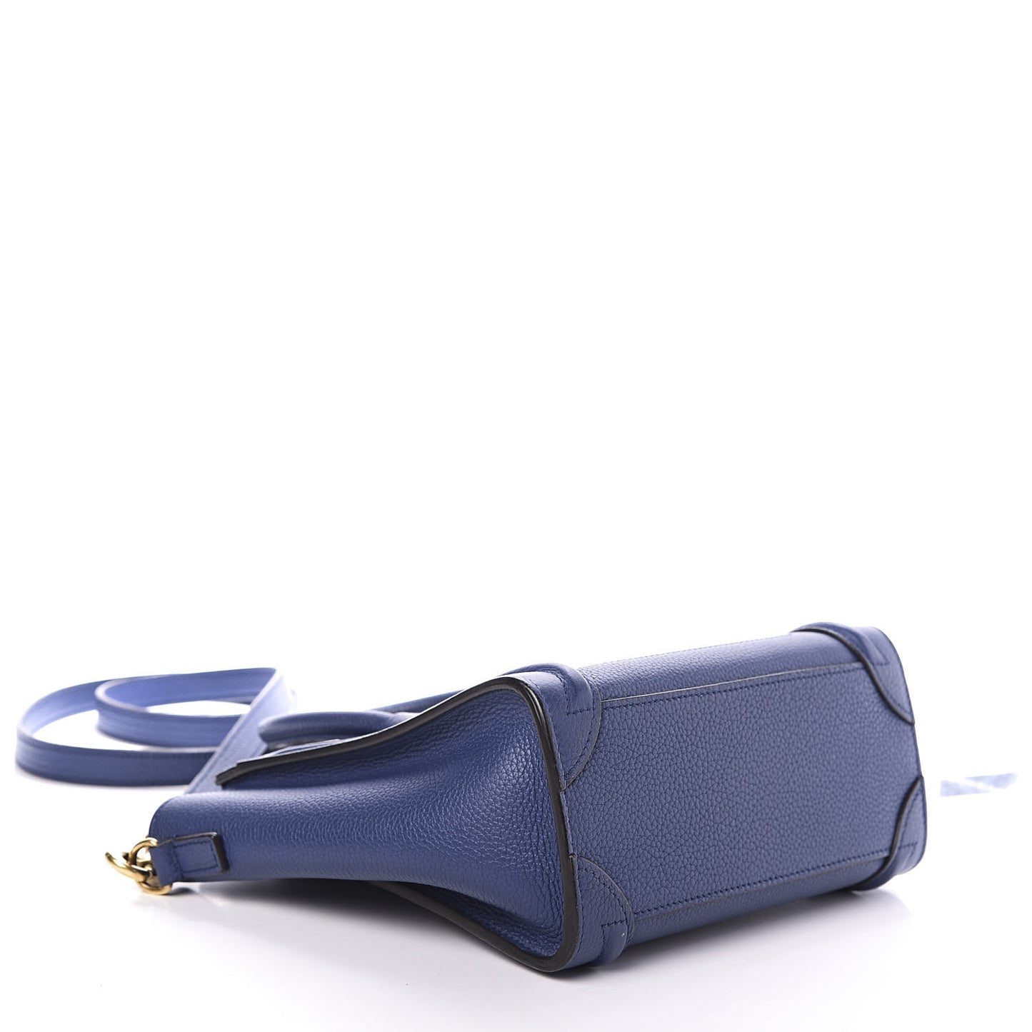 Drummed Calfskin Nano Luggage Indigo