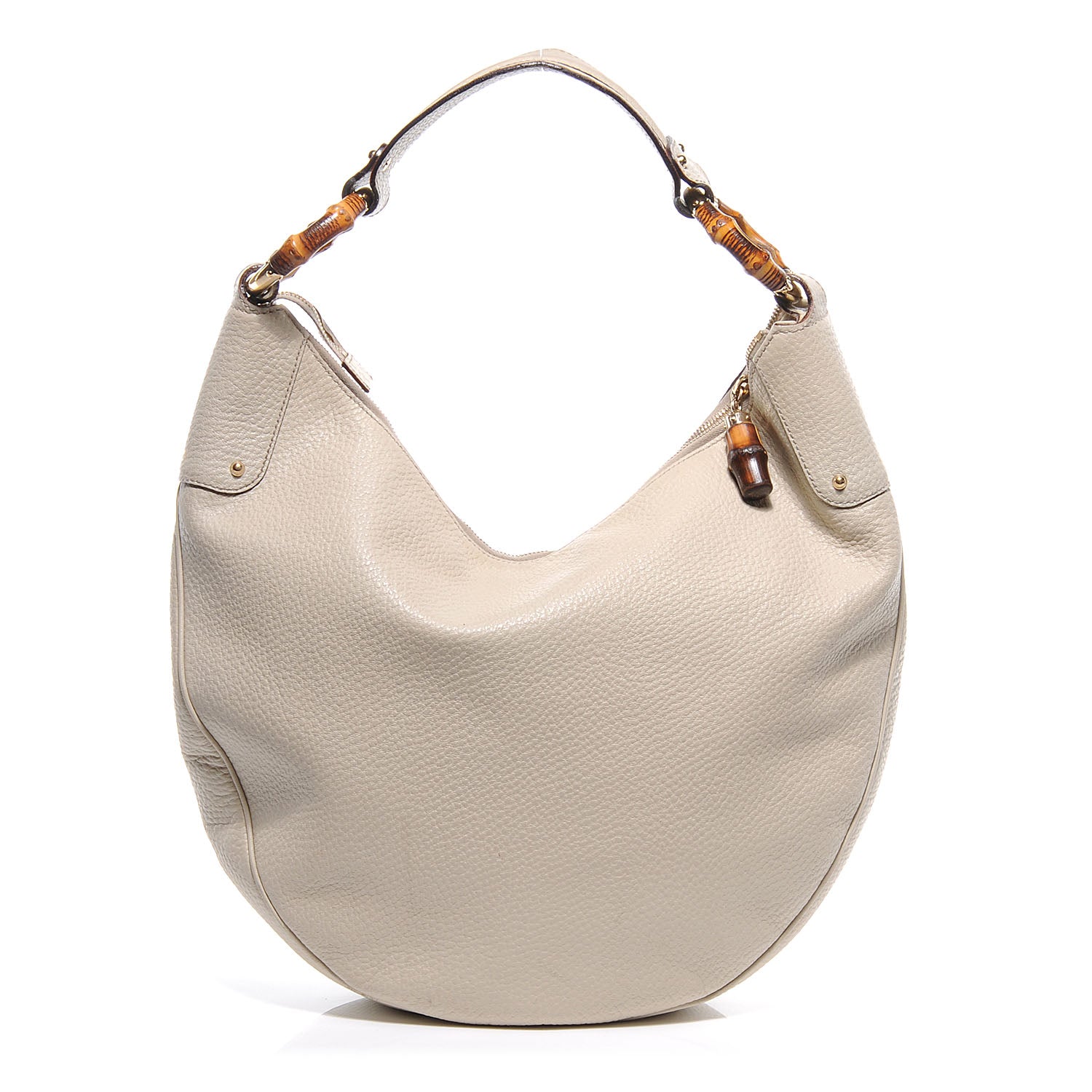 Gucci Leather Bamboo Ring Hobo Ivory 4 of 10