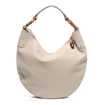 Gucci Leather Bamboo Ring Hobo Ivory 4 of 10