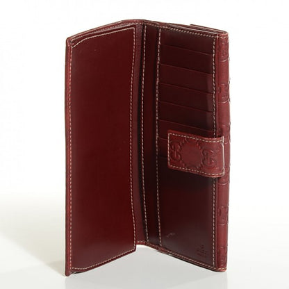 Gucci Guccissima Margaux Calfskin Metal Bar Continental Flap Wallet Dark Red 5 of 14