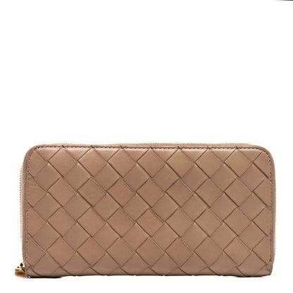 Bottega Veneta Nappa Intrecciato Zip Around Wallet Petale 1 of 9