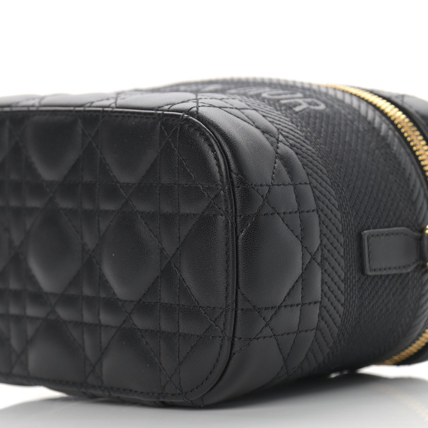 Christian Dior Lambskin Cannage Small Diortravel Vanity Case Black 9 of 10