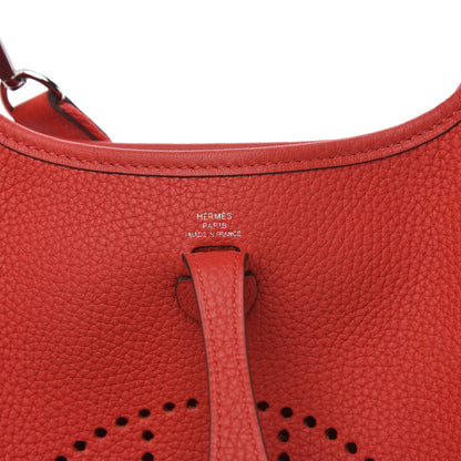 Hermes Taurillon Clemence Evelyne TPM Rouge de Coeur 6 of 10