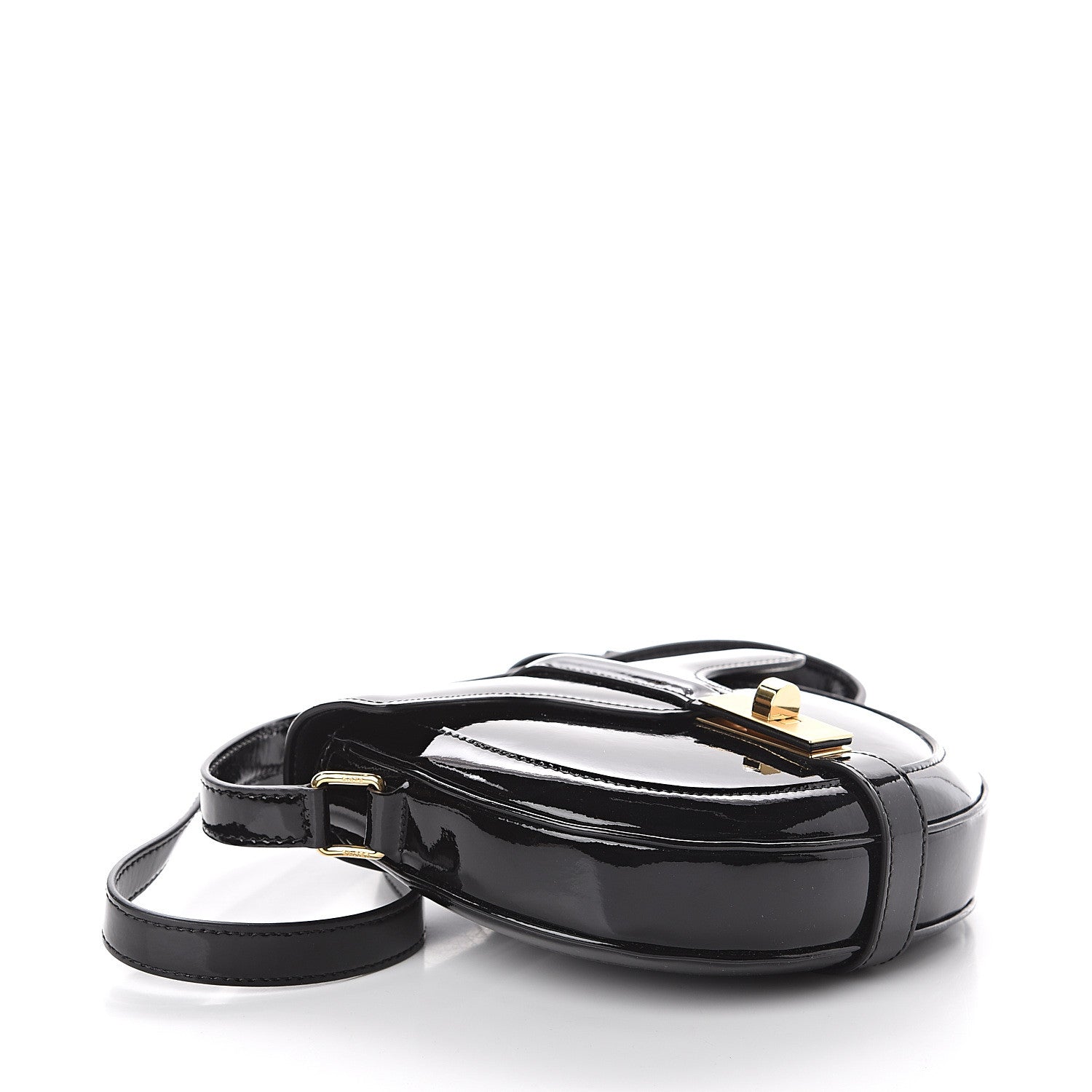 Celine Patent Calfskin Besace Small 16 Black 3 of 8