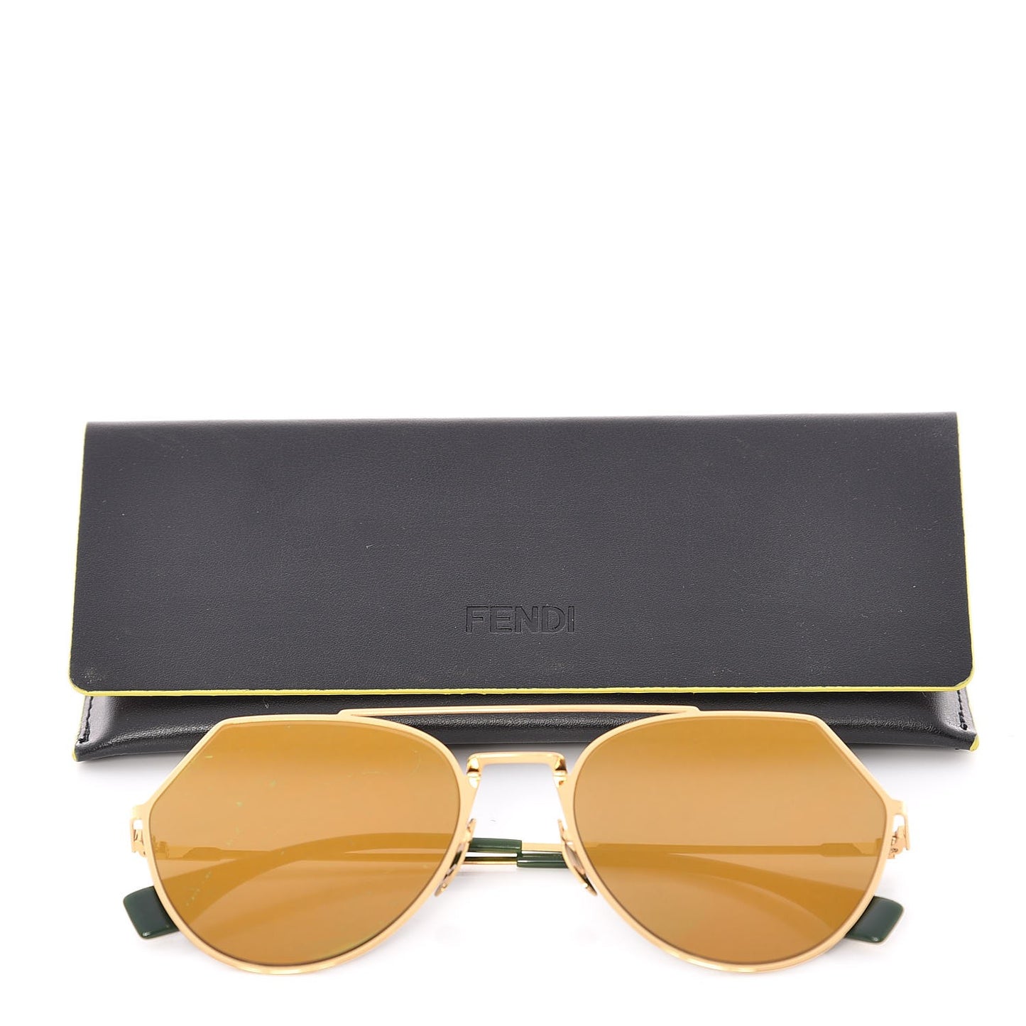 Metal Geometric Sunglasses FF 0194/S Gold