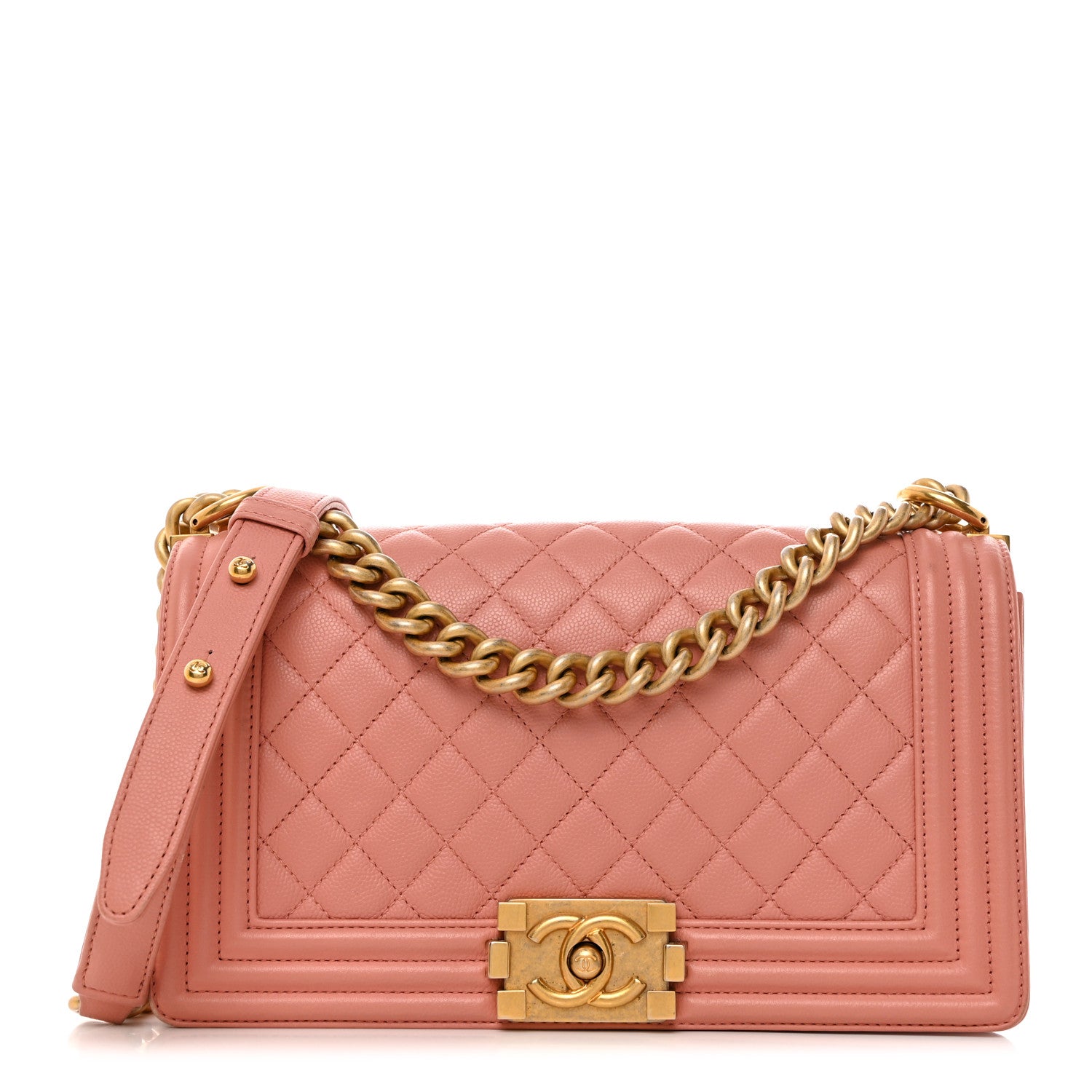 Chanel Caviar Quilted Medium Boy Flap Pink 1 of 15