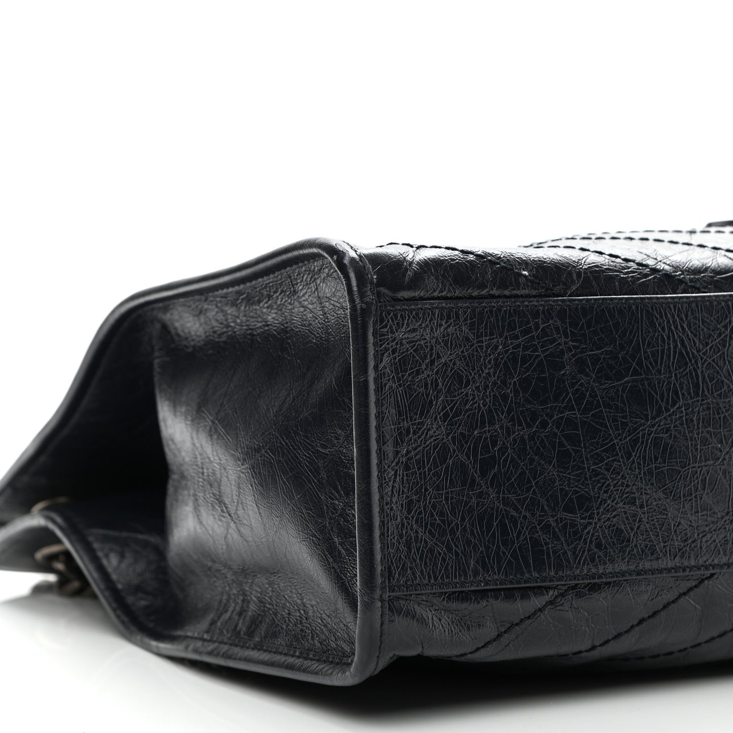 Crinkled Calfskin Matelasse Monogram Niki Shoulder Bag Deep Marine