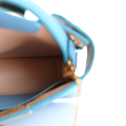 Fendi Nappa Sigma Pico Peekaboo Charm Cyber Blue 5 of 13