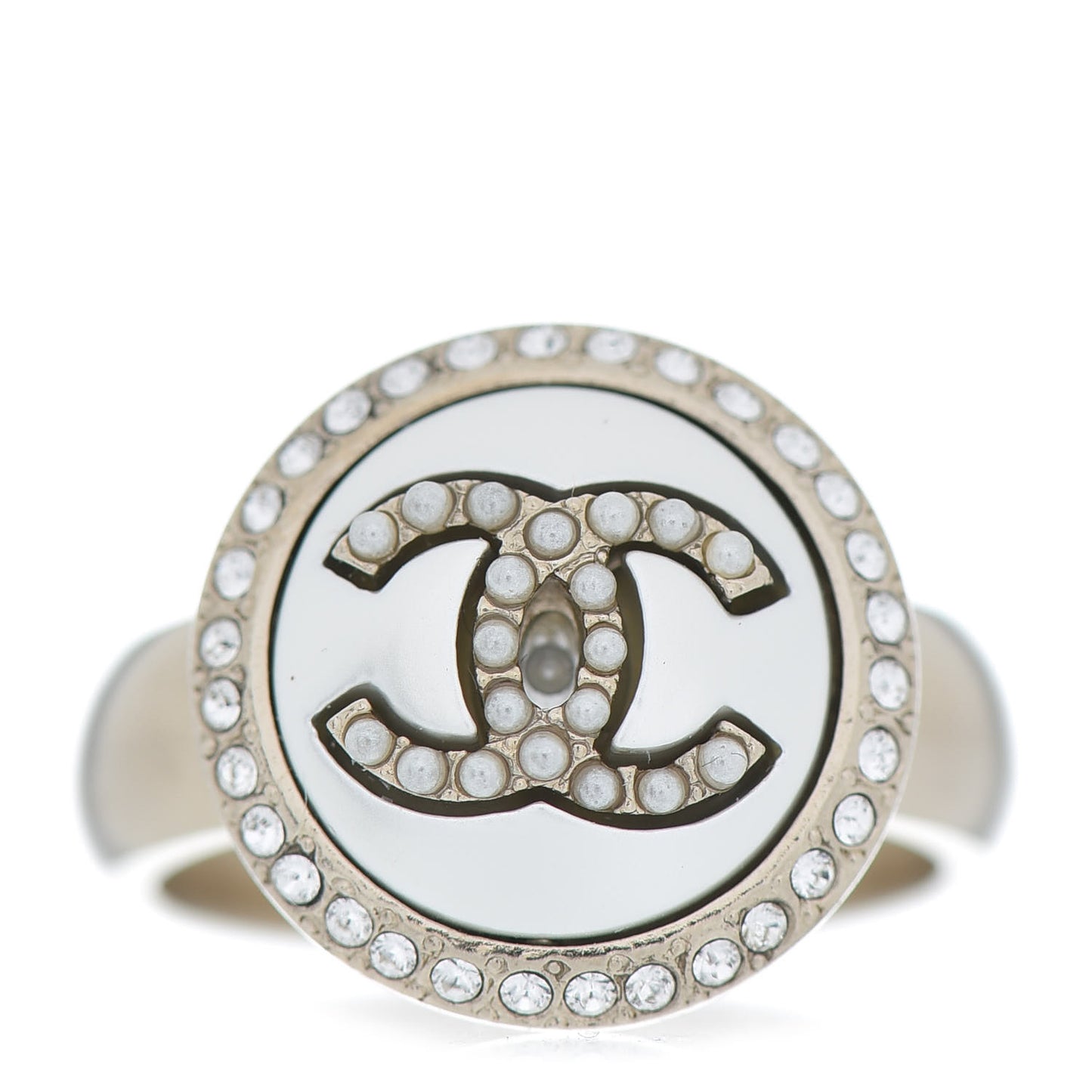 Pearl CC Ring 7 Gold White