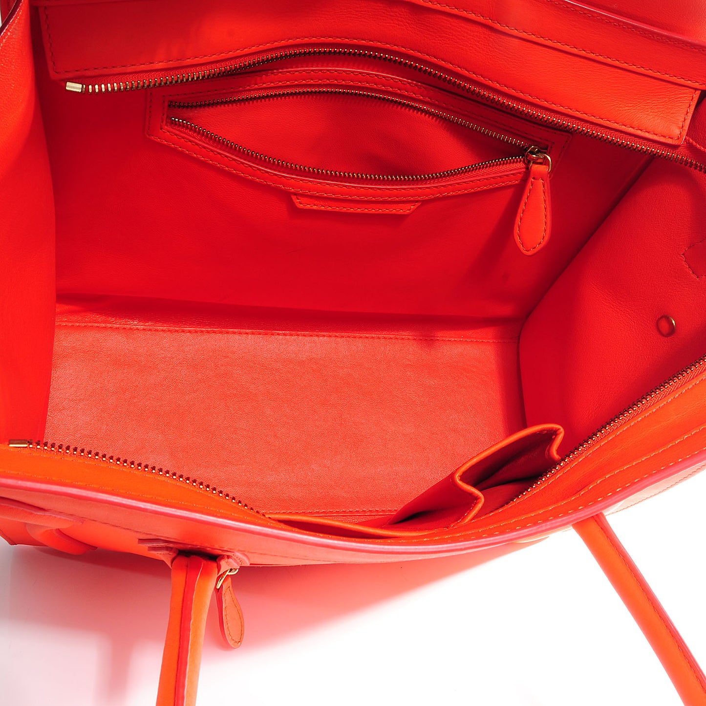 Smooth Calfskin Shoulder Luggage Fluo Orange