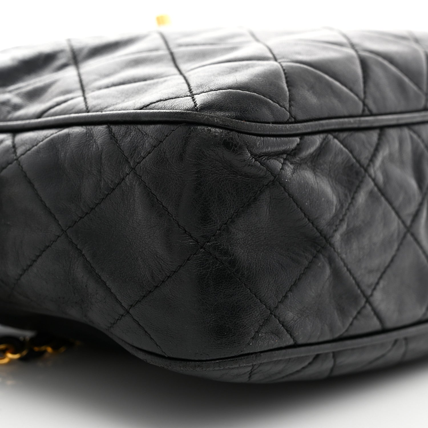 Chanel Lambskin Quilted Camera Case Black 10 of 11