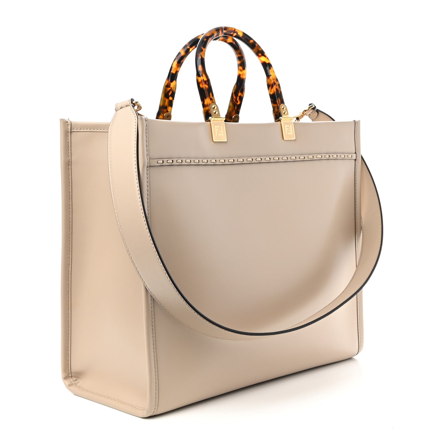 Vitello King Plexiglass Elaphe Python Print Logo Medium Fendi Sunshine Shopper Tote Nuvola Daisy Roccia