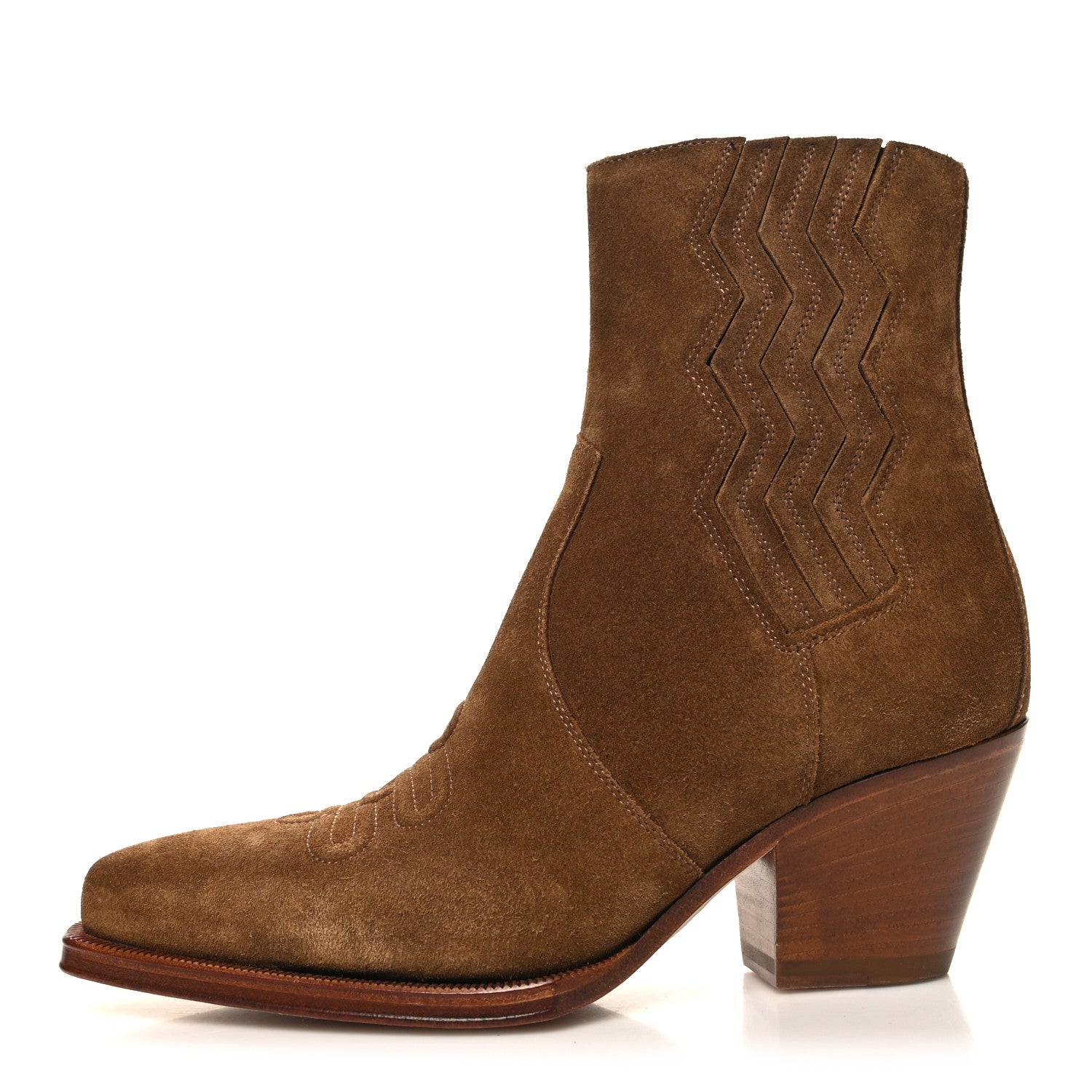 Hermes Suede Womens Vegas Ankle Boot 35 Brun Fume 1 of 8