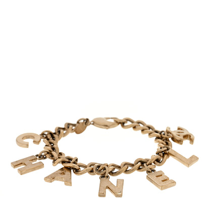Chanel CC Logo Charms Bracelet Gold 1 of 3