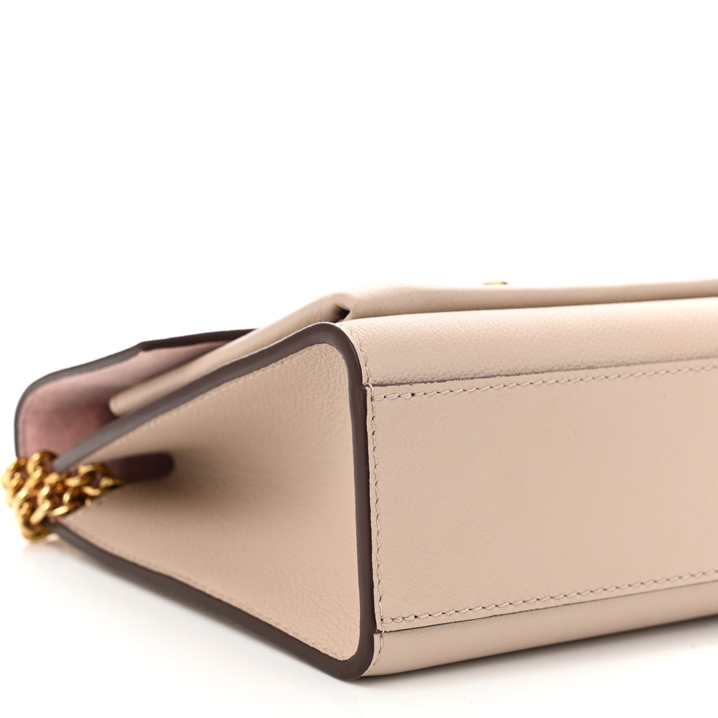 Soft Calfskin Mylockme Chain Bag BB Greige