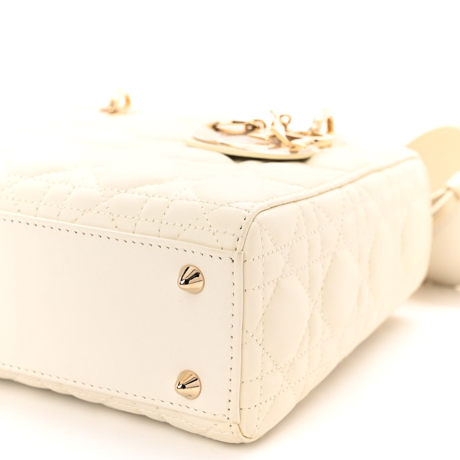 Christian Dior Lambskin Cannage Small My ABCDior Lady Dior White 10 of 10