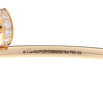 Cartier 18K Yellow Gold Diamond Small Juste Un Clou Bracelet 15 3 of 5