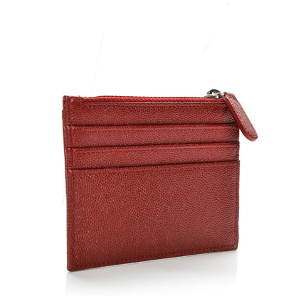 Chanel Caviar CC Zip Card Holder Red 3 of 7