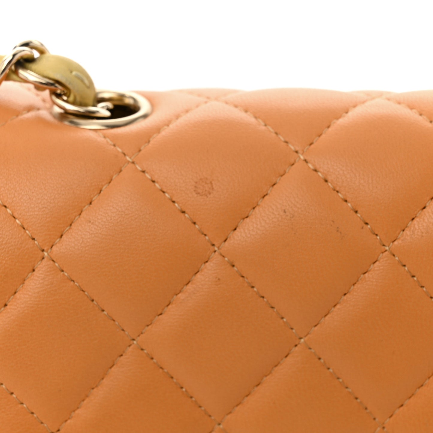 Lambskin Quilted Tri-color Mini Rectangular Flap Orange Yellow Pink