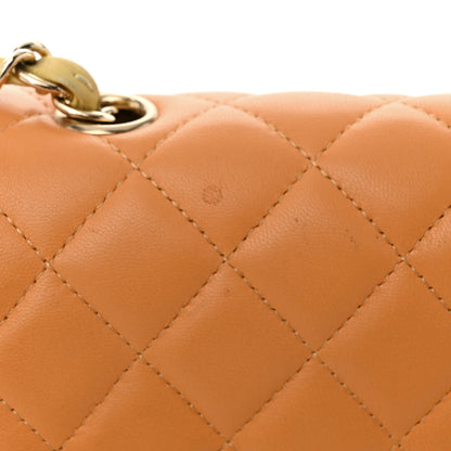 Chanel Lambskin Quilted Tri-color Mini Rectangular Flap Orange Yellow Pink 14 of 14