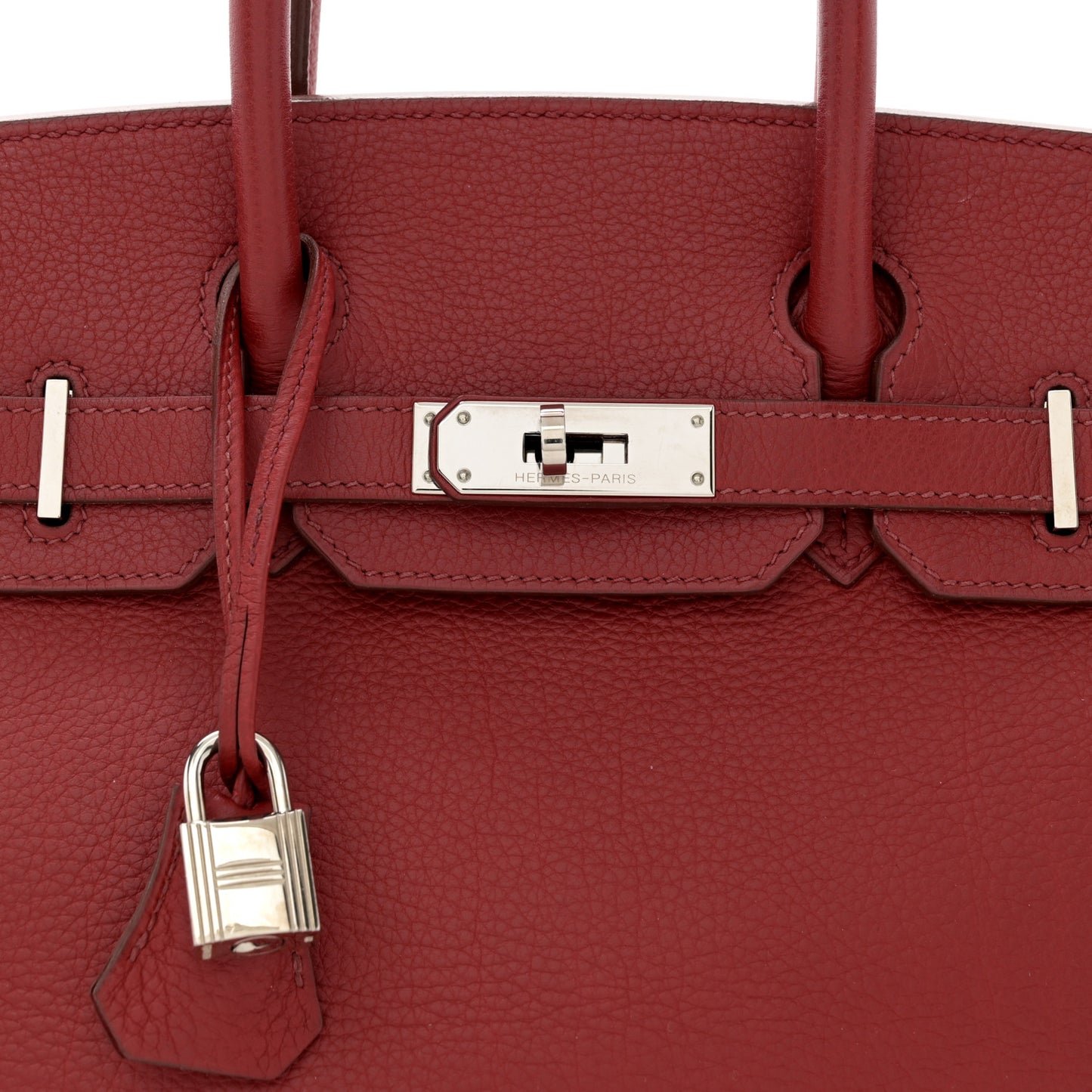 Taurillon Clemence Birkin 30 Rouge Garance