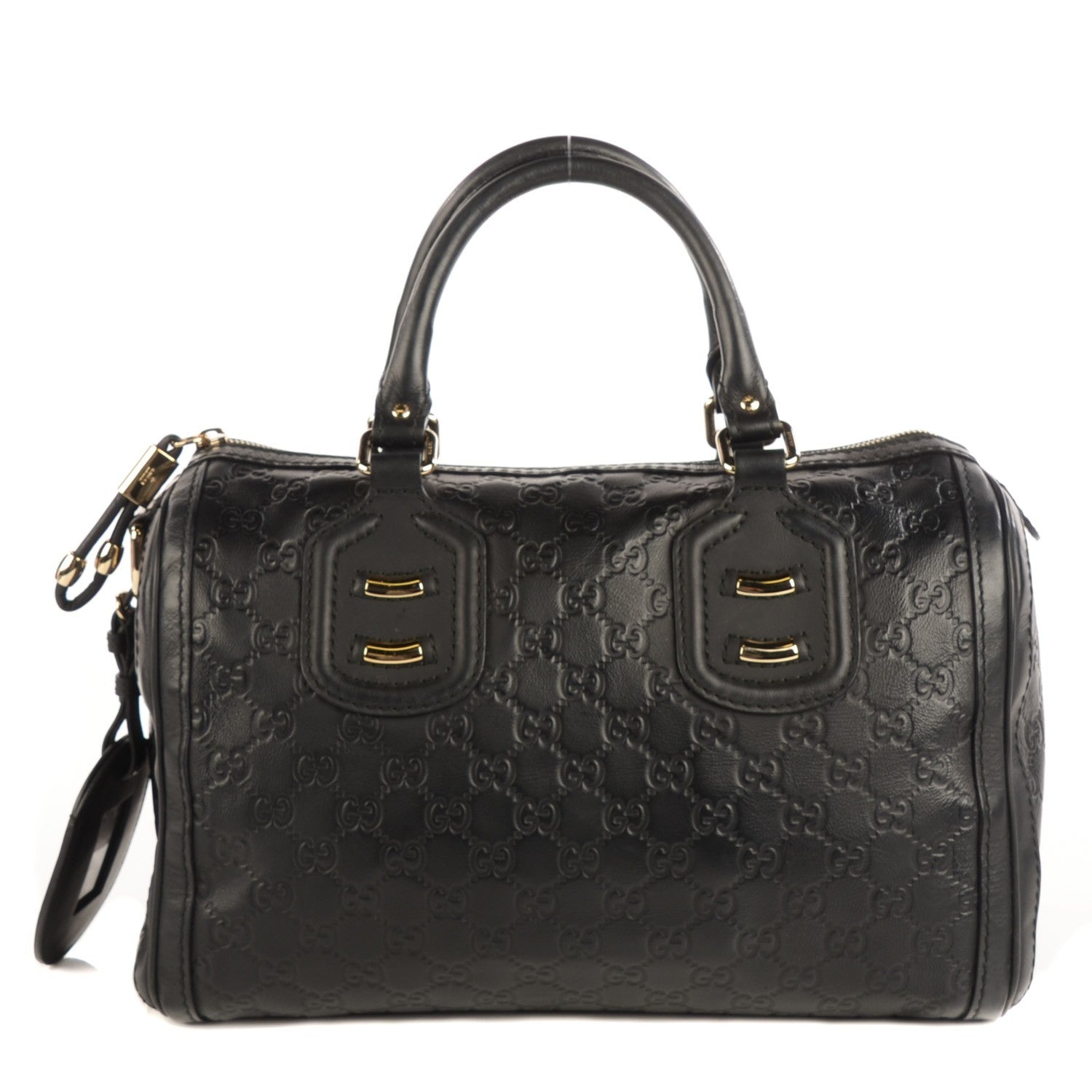 Gucci Guccissima Medium Techno Tag Boston Black 1 of 7