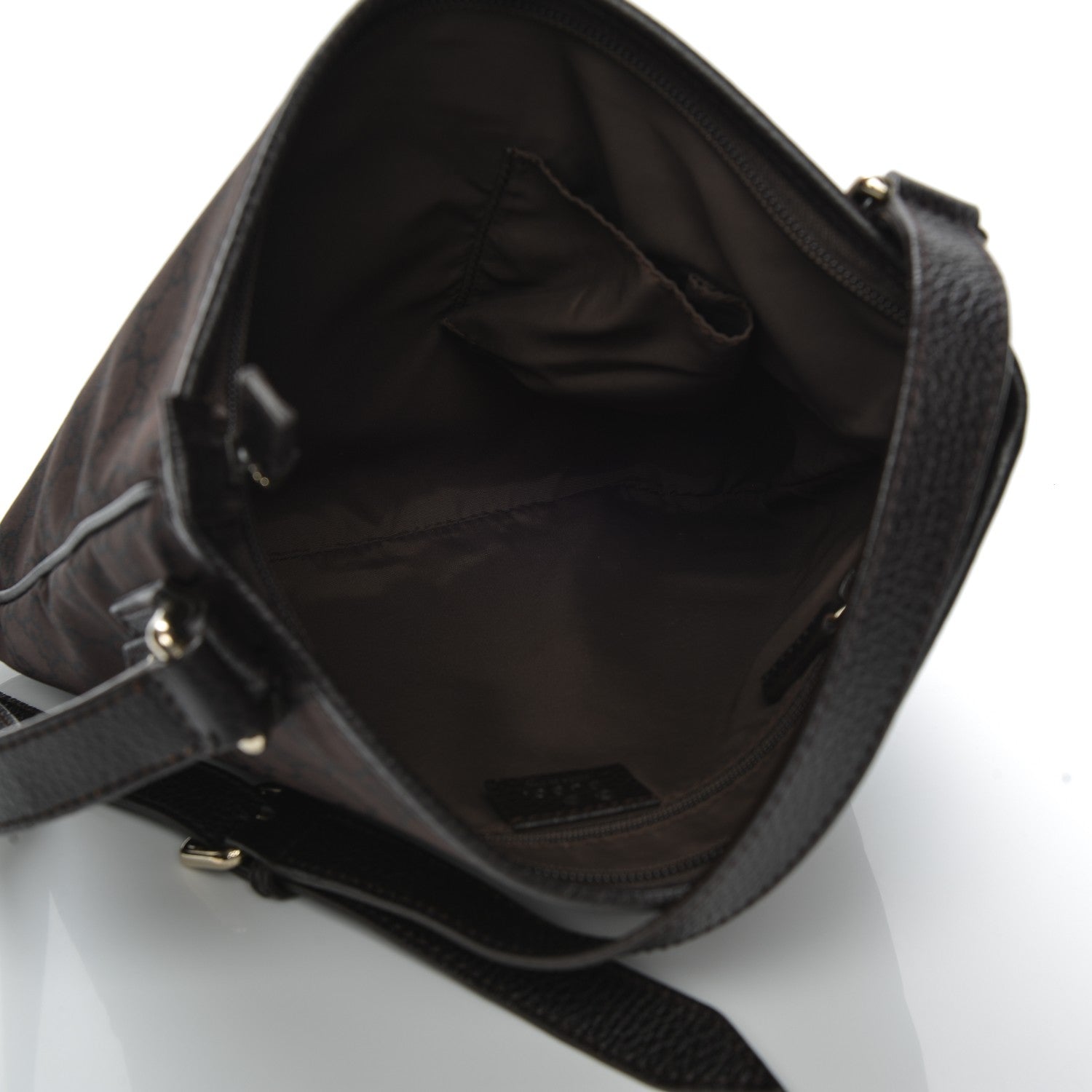 Gucci Nylon Monogram Flat Messenger Bag Brown 5 of 7