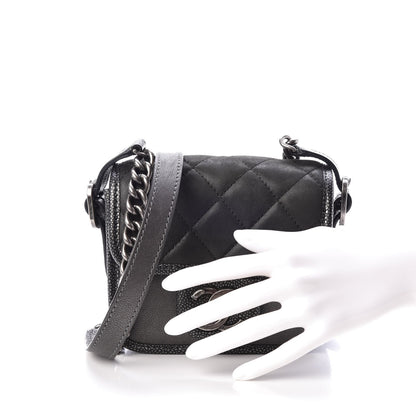 Chanel Iridescent Calfskin Mini Back To School Crossbody Flap Anthracite 3 of 8