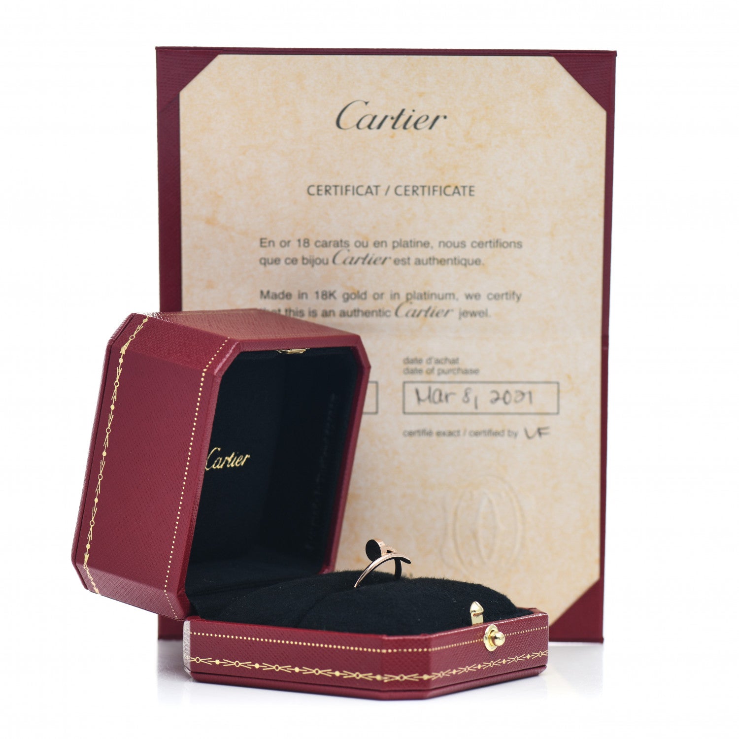 Cartier 18K Pink Gold Small Juste Un Clou Ring 55 7.25 5 of 5