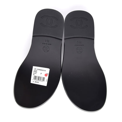 Chanel Patent Calfskin CC Slip On Mules 35 Black 5 of 9