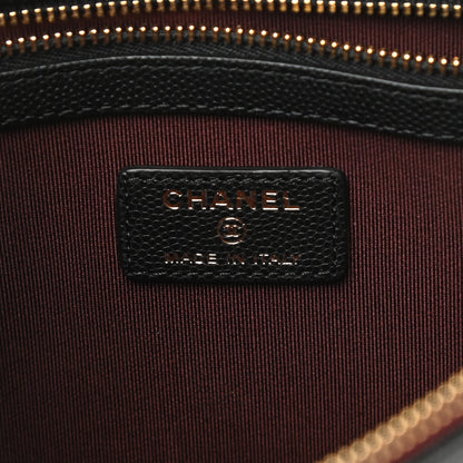 Chanel Caviar Quilted Medium Cosmetic Case Black 6 of 8