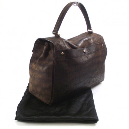 Saint Laurent Mock Croc Muse Two Brown 3 of 11