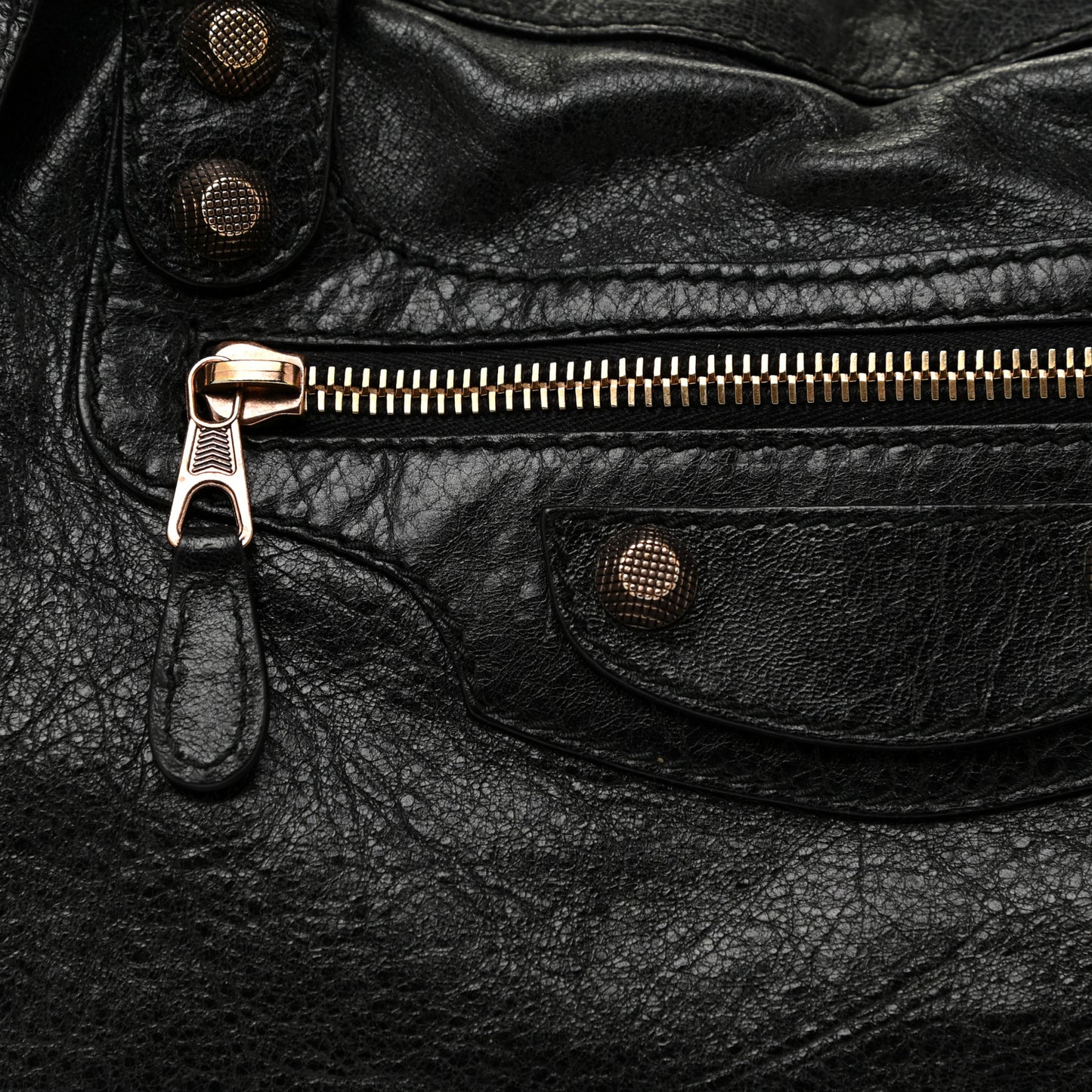 Agneau Giant 12 Rose Gold Hardware City Black