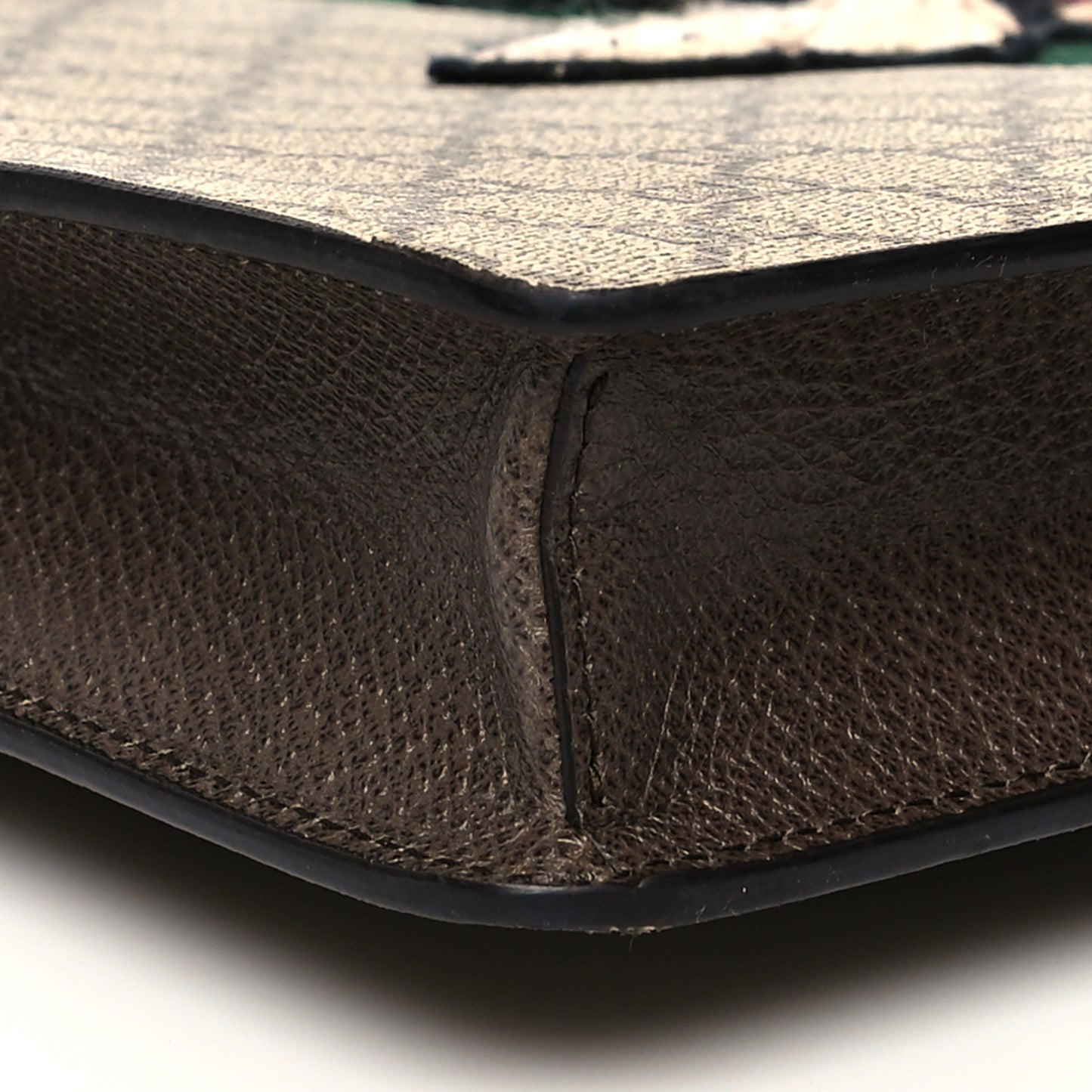 GG Supreme Monogram Web Animalier Bee Embroidered Medium Documents Holder Beige New Acero
