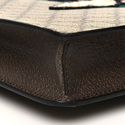 Gucci GG Supreme Monogram Web Animalier Bee Embroidered Medium Documents Holder Beige New Acero 9 of 10