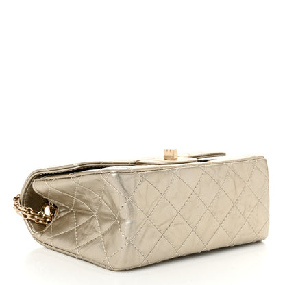 Chanel Metallic Aged Calfskin Quilted 2.55 Reissue Mini Flap Light Gold 4 of 11