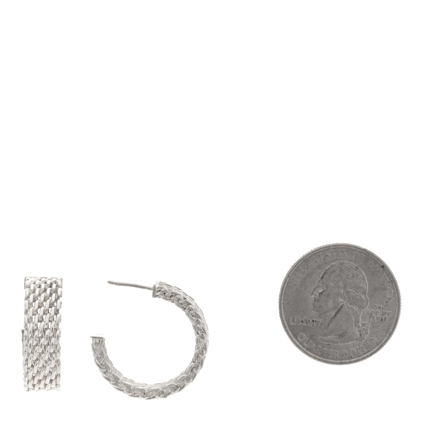 Sterling Silver Wide Somerset Hoop Earrings