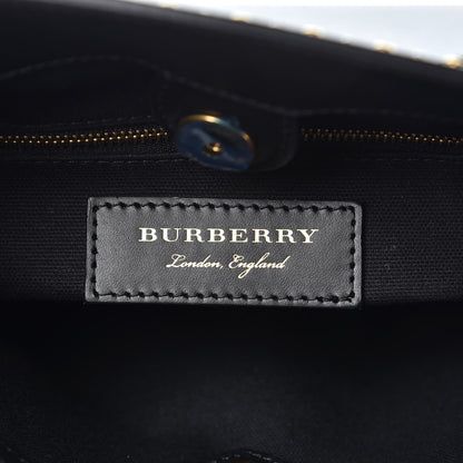 Burberry Smooth Calfskin Riveted Medium Banner Tote Black 7 of 9