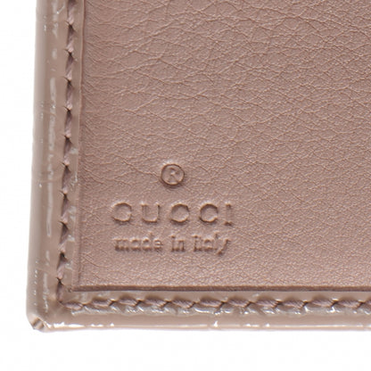 Gucci Patent Microguccissima Nice French Flap Wallet Dark Cipria 6 of 8