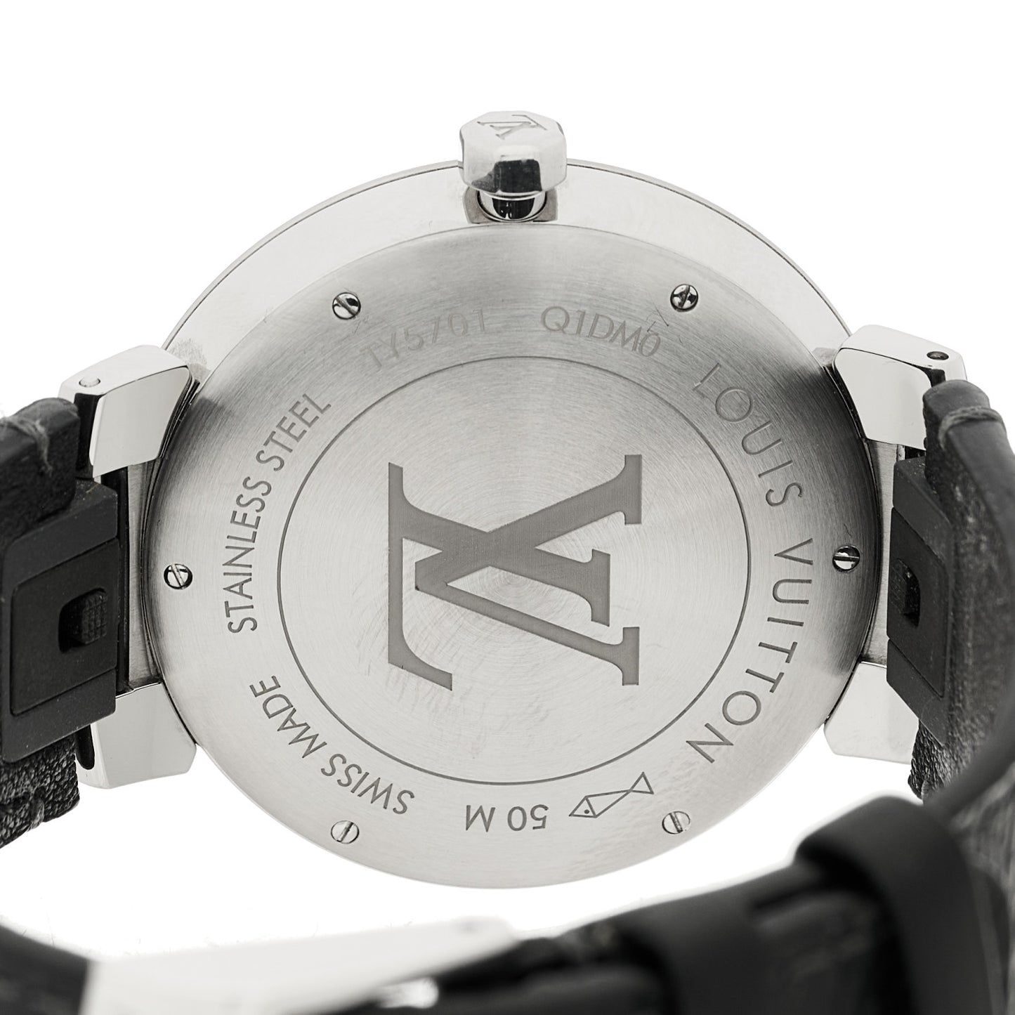 Stainless Steel Monogram Eclipse 39mm Tambour Slim Quartz Watch